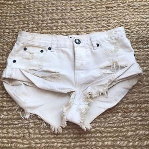 Vintage White One Teaspoon Bandit Shorts